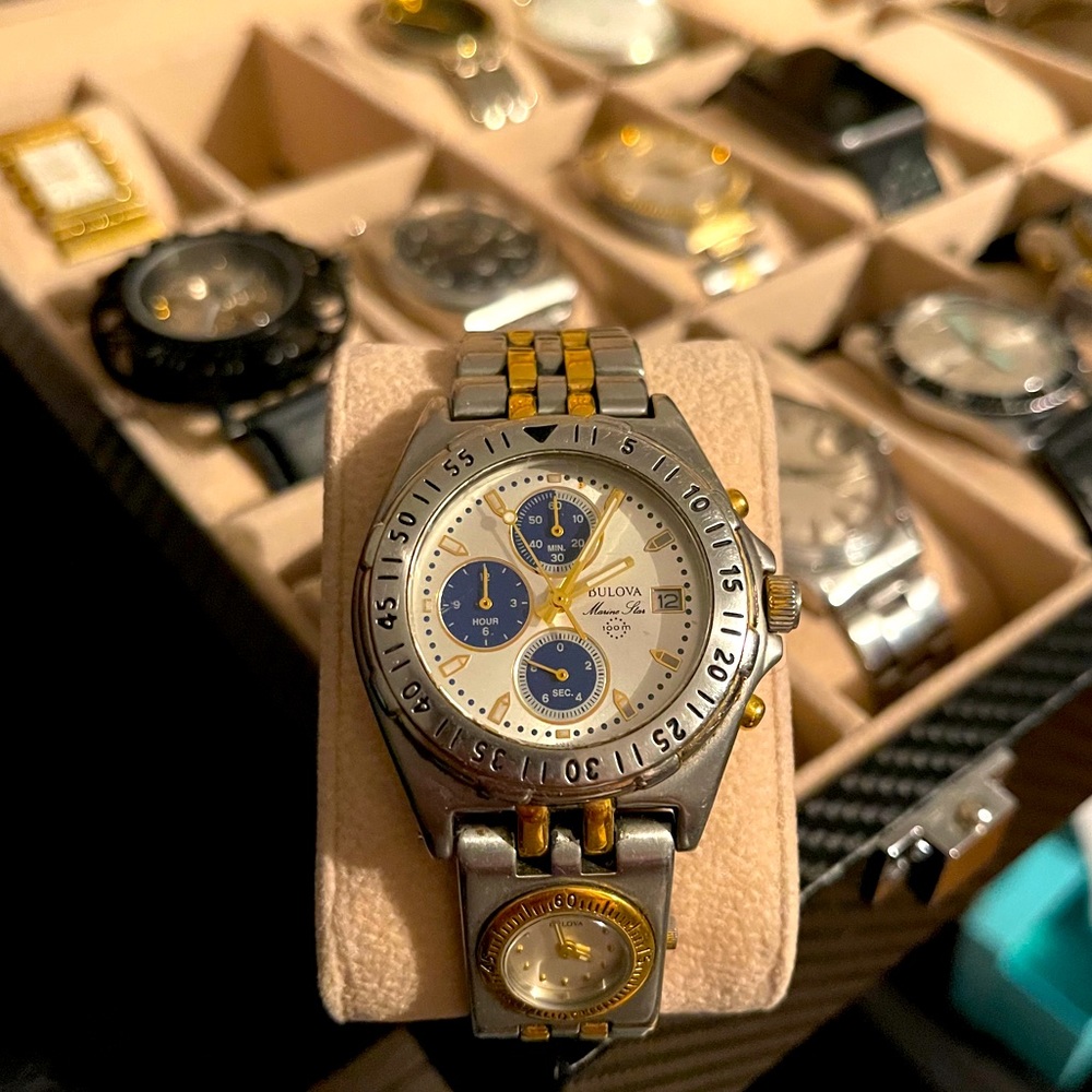 Bulova Marine Star Vintage Dual Time Men's Chrono